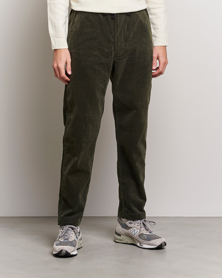 Mies | Housut | orSlow | New Yorker Corduroy Pants Army Green