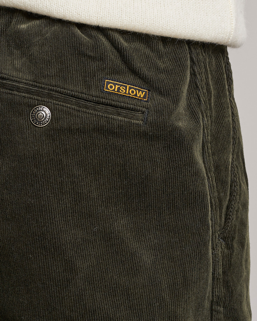 Mies | Housut | orSlow | New Yorker Corduroy Pants Army Green