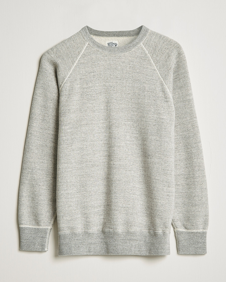 Mies | Puserot | orSlow | Loop Wheel Sweatshirt Heather Grey
