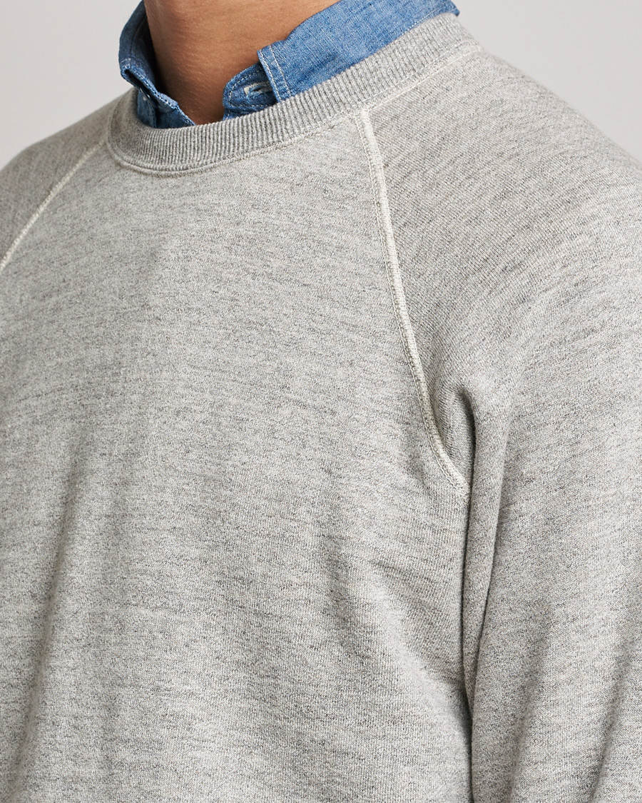 Mies | Puserot | orSlow | Loop Wheel Sweatshirt Heather Grey