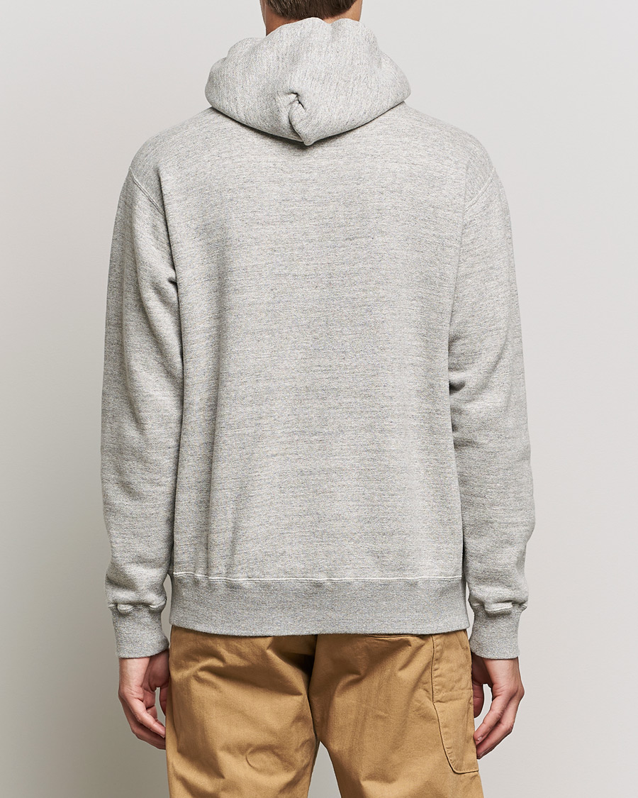 Mies | Puserot | orSlow | Loop Wheel Hooded Sweatshirt Heather Grey