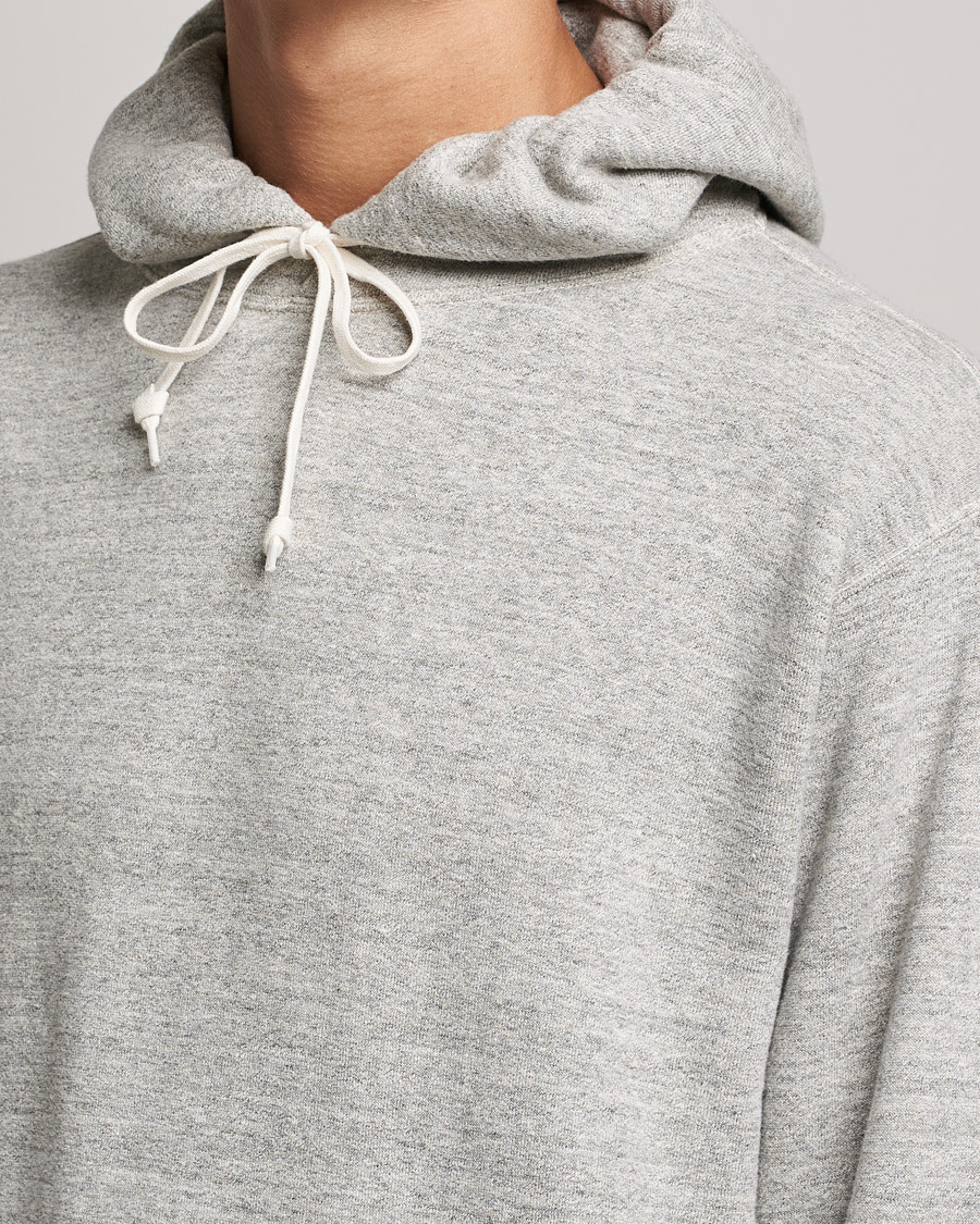 Mies | Puserot | orSlow | Loop Wheel Hooded Sweatshirt Heather Grey