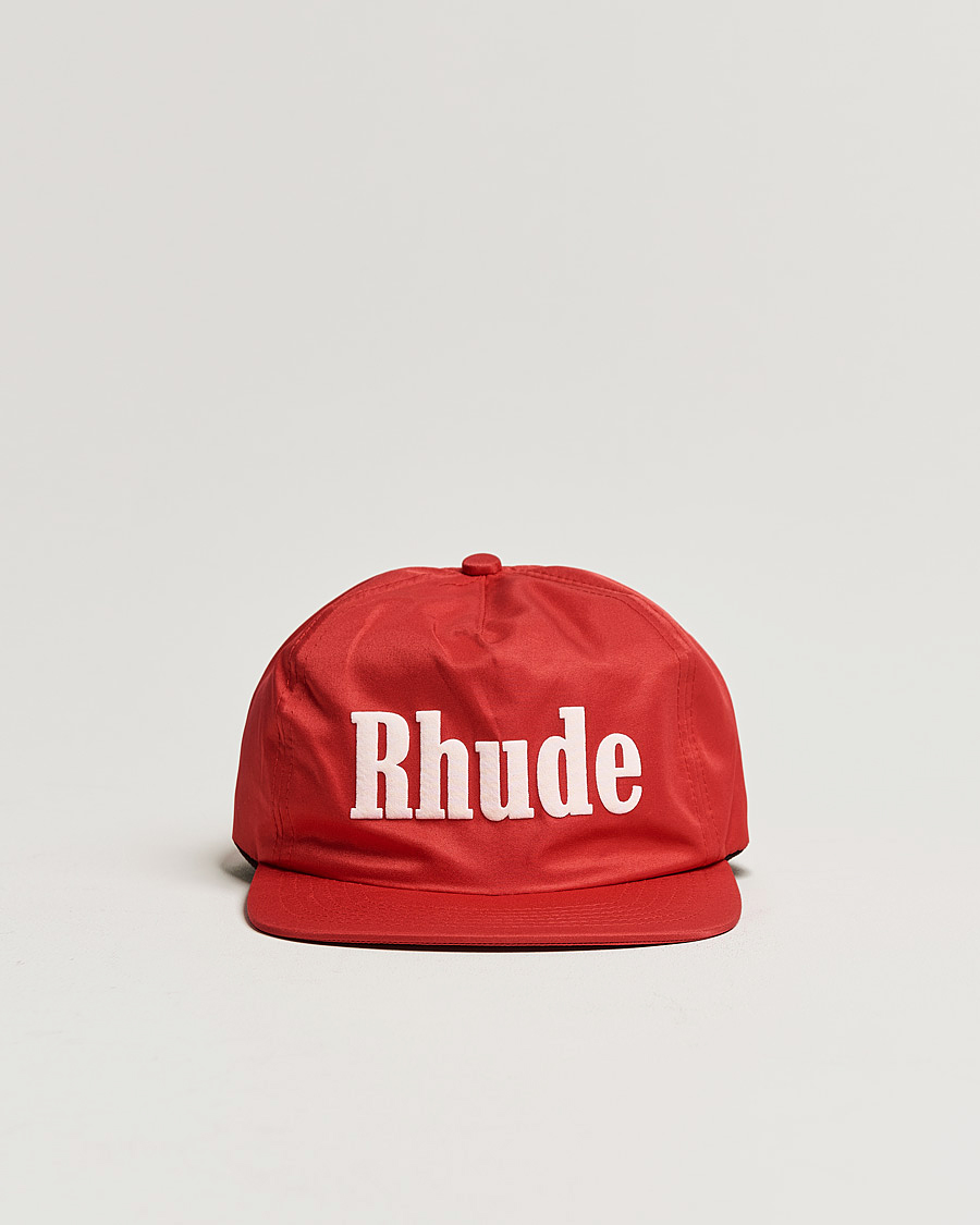 Mies | Rhude Satin Logo Cap Red/White | Rhude | Satin Logo Cap Red/White