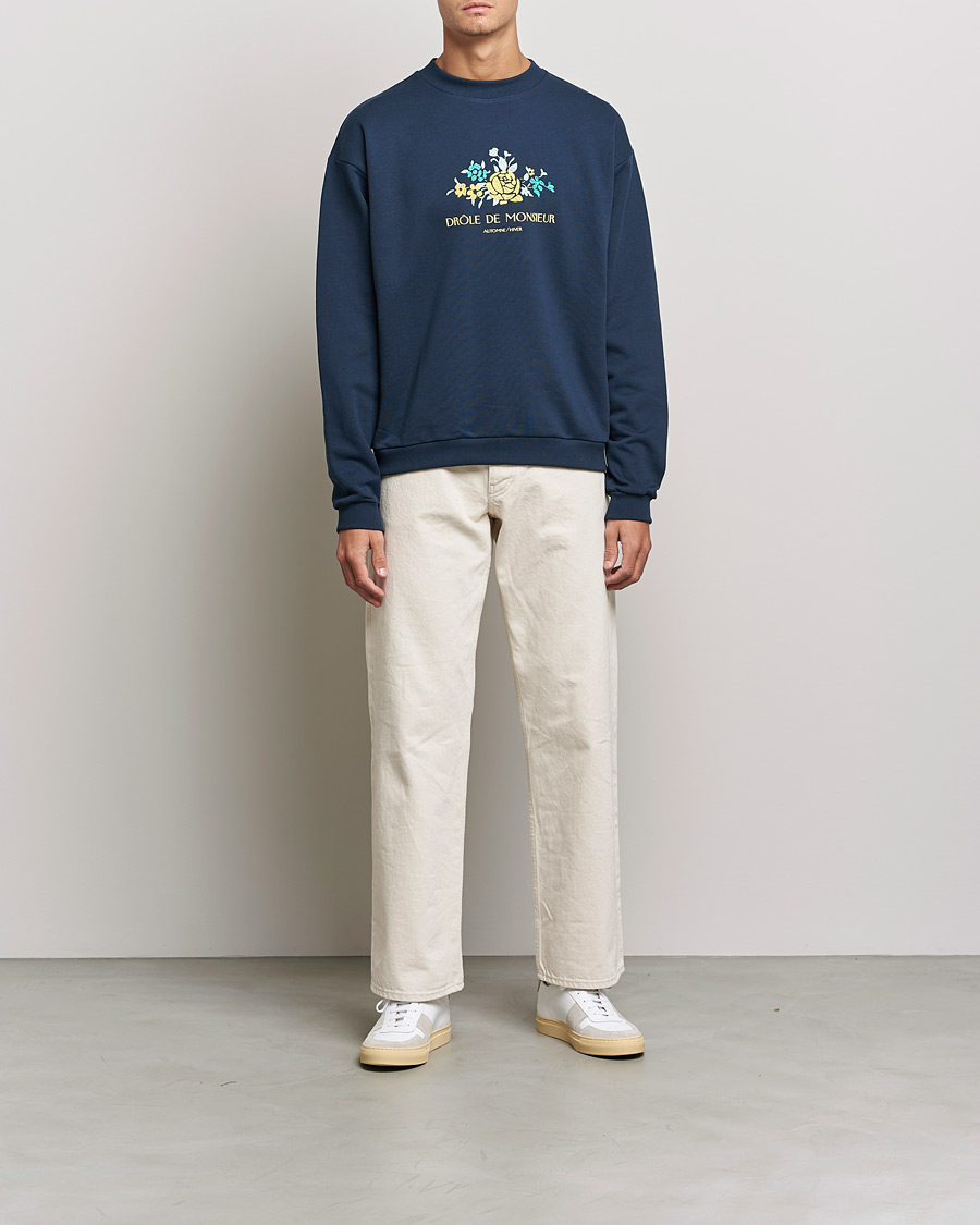 Mies | Puserot | Drôle de Monsieur | Fleur Sweatshirt Navy
