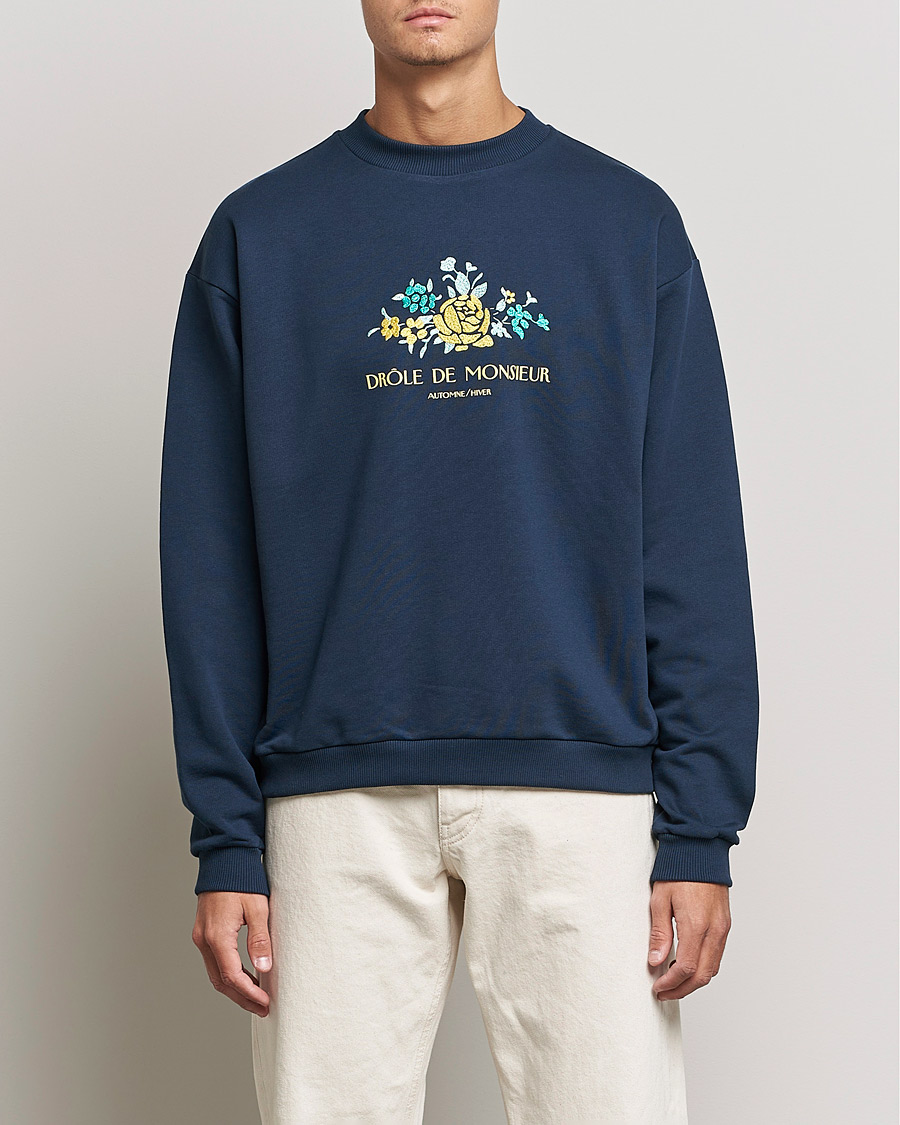 Mies | Puserot | Drôle de Monsieur | Fleur Sweatshirt Navy