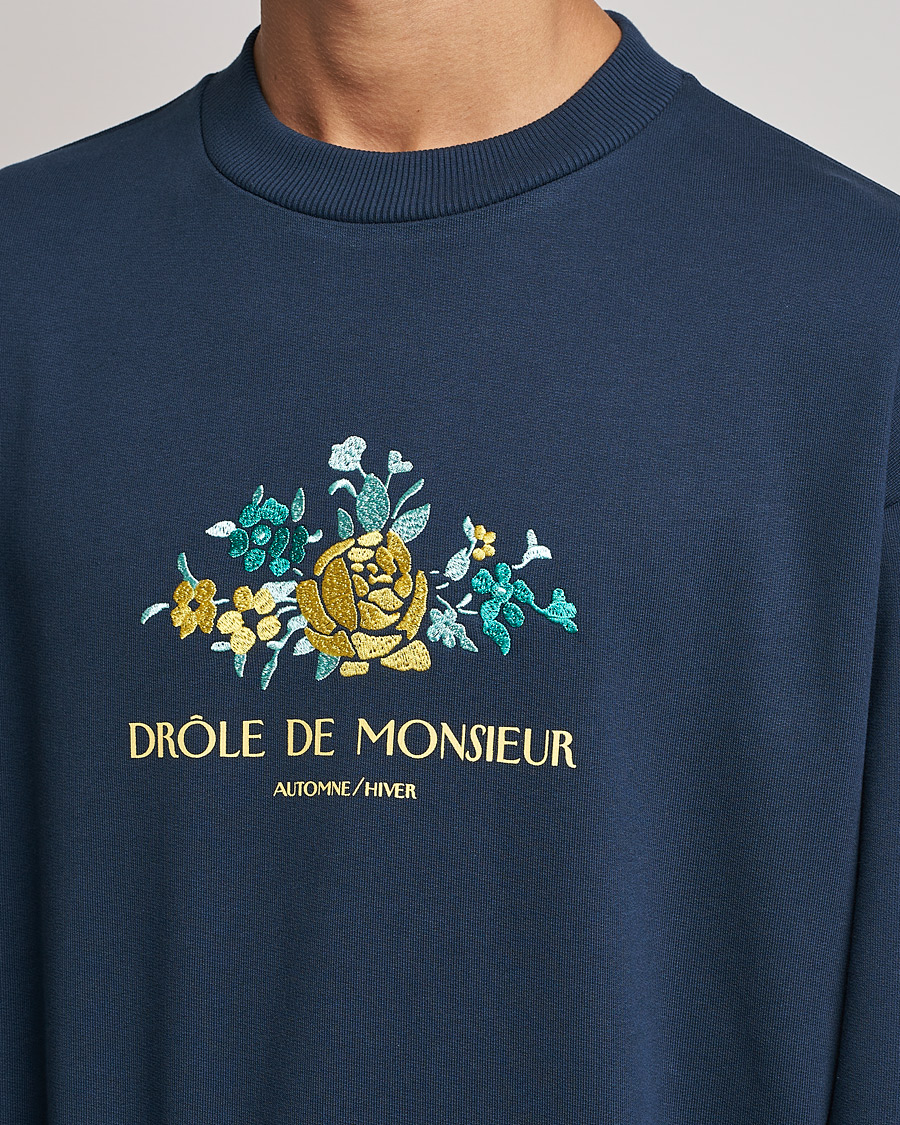 Mies | Puserot | Drôle de Monsieur | Fleur Sweatshirt Navy