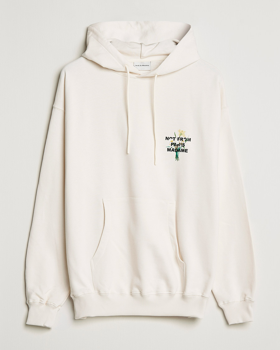 Mies | Puserot | Drôle de Monsieur | Fleur Slogan Hoodie Off White