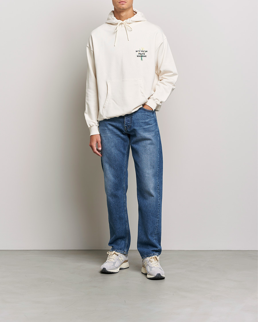 Mies | Puserot | Drôle de Monsieur | Fleur Slogan Hoodie Off White