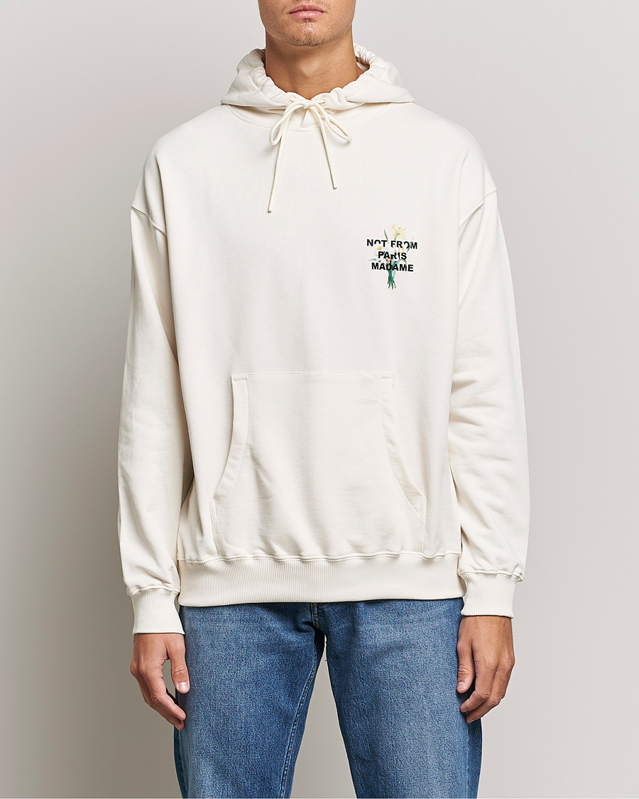 Mies | Puserot | Drôle de Monsieur | Fleur Slogan Hoodie Off White