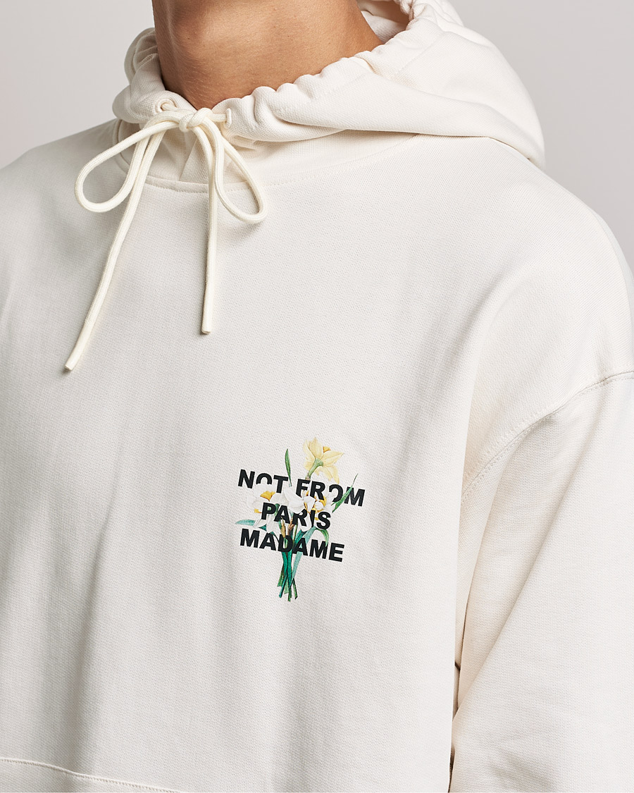 Mies | Puserot | Drôle de Monsieur | Fleur Slogan Hoodie Off White