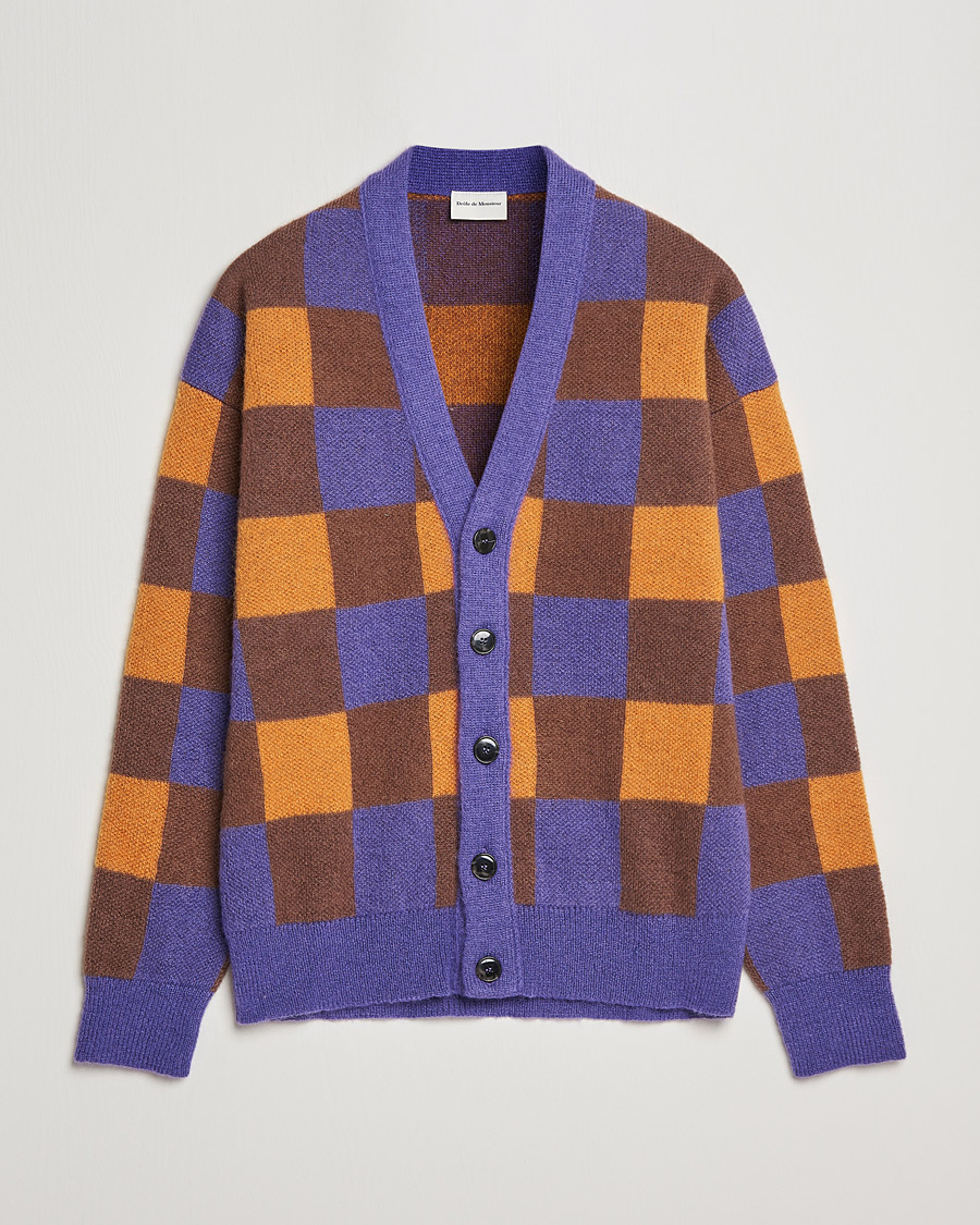 Mies | Puserot | Drôle de Monsieur | Le Cardigan Mohair Purple/Orange