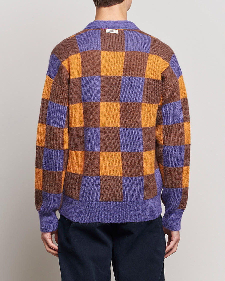 Mies | Puserot | Drôle de Monsieur | Le Cardigan Mohair Purple/Orange