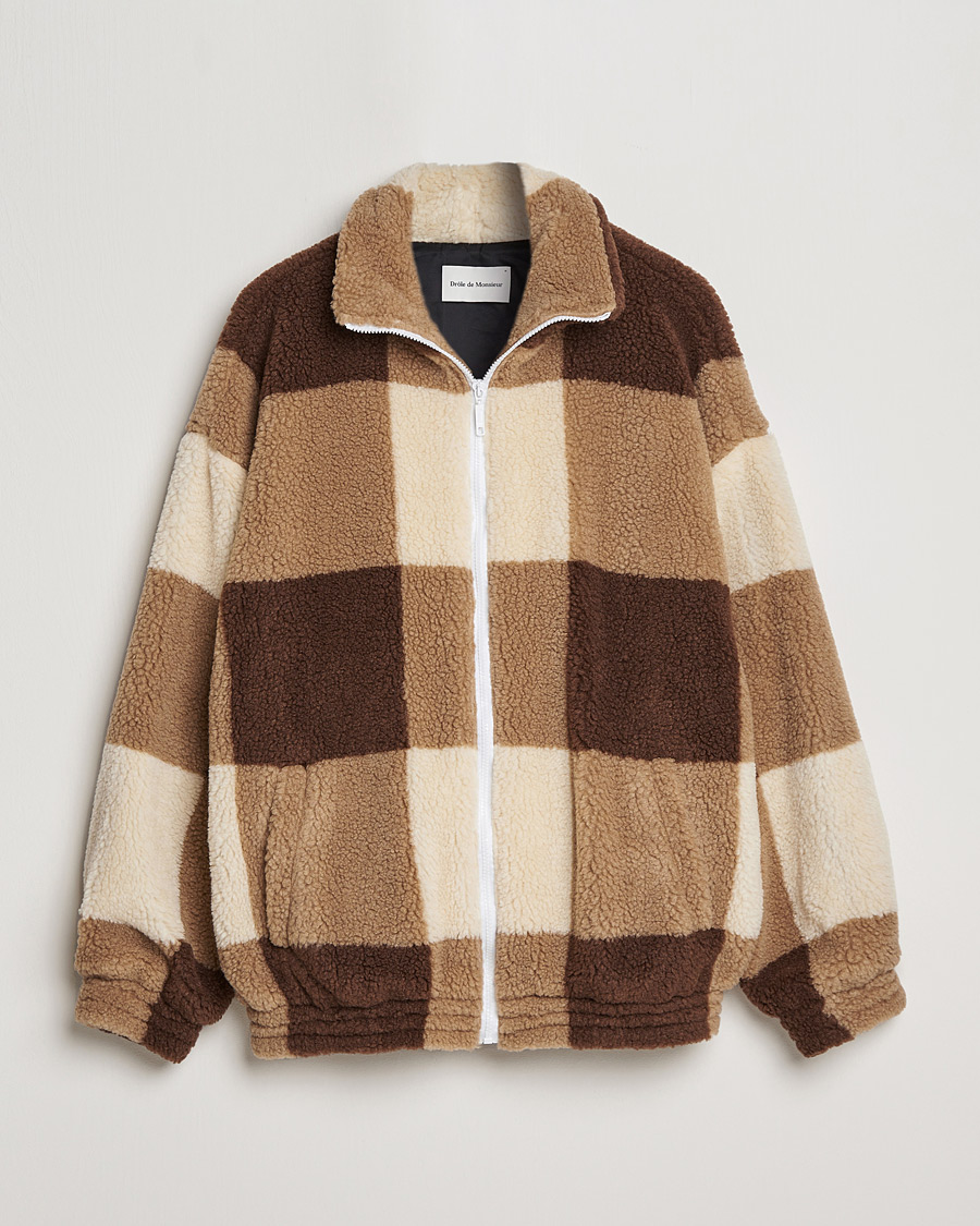 Mies | Takit | Drôle de Monsieur | Teddy Fleece Jacket Brown/Beige
