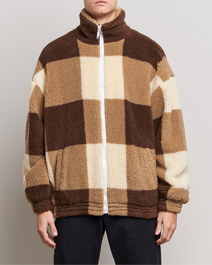 Mies | Takit | Drôle de Monsieur | Teddy Fleece Jacket Brown/Beige
