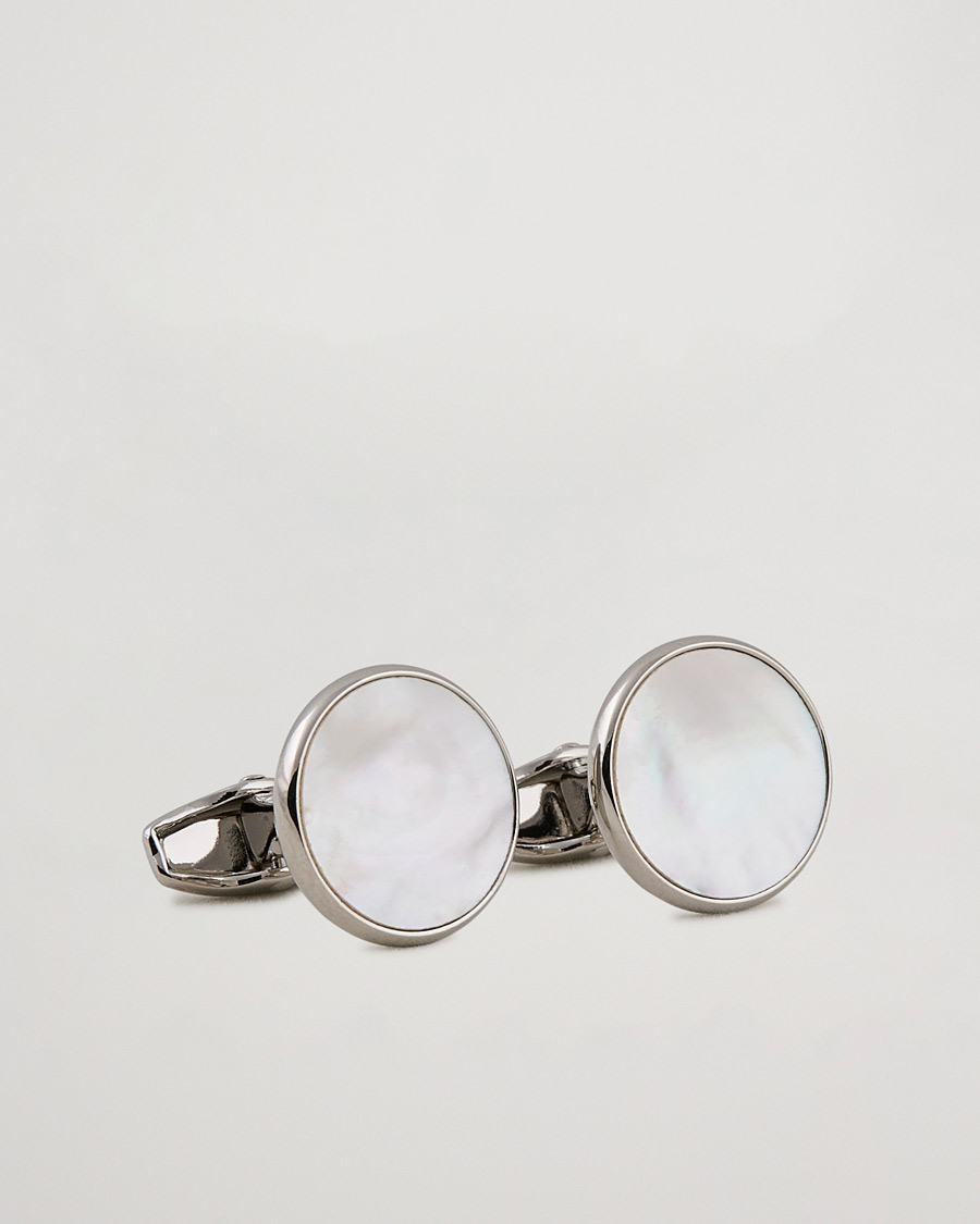 Mies | Kalvosinnapit | Amanda Christensen | Cufflink & Shirt Studs Set White/Silver