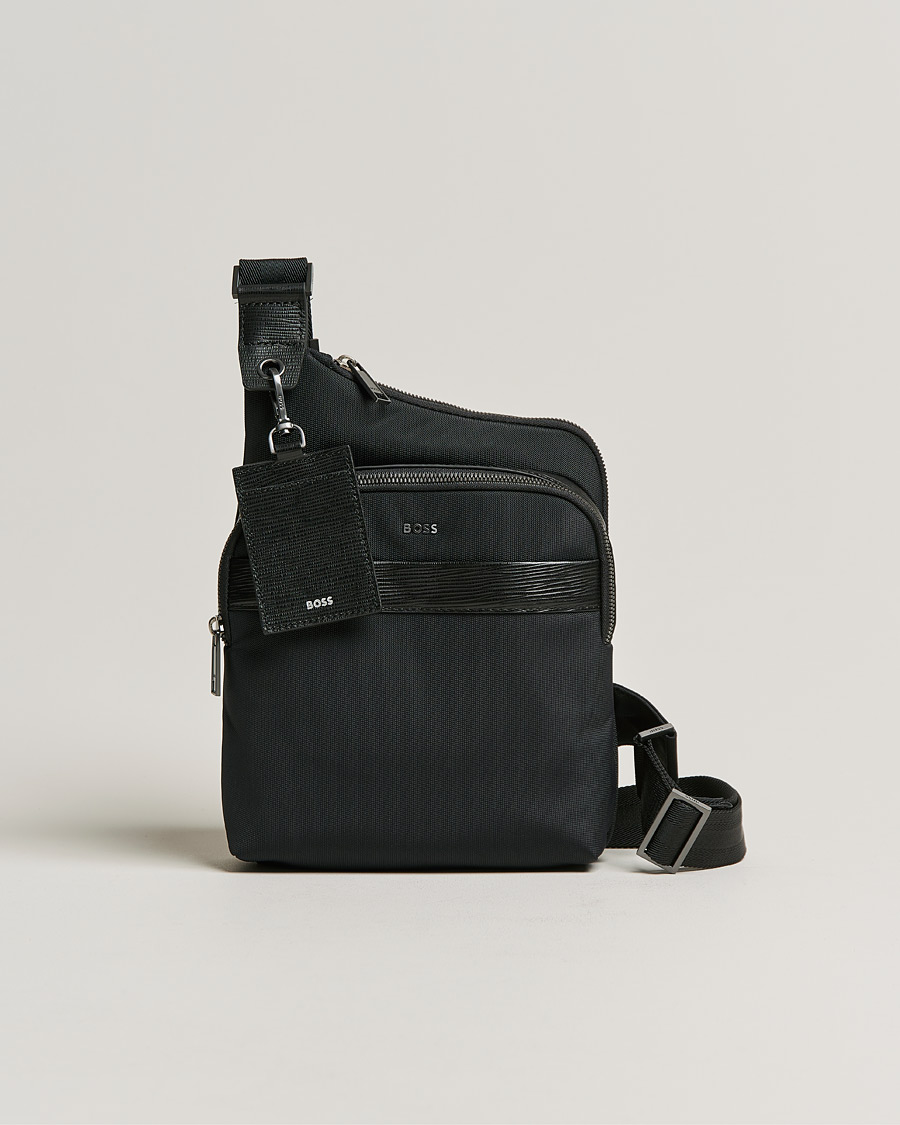 Mies | First Class Crossbody Bag Black | BOSS BLACK | First Class Crossbody Bag Black
