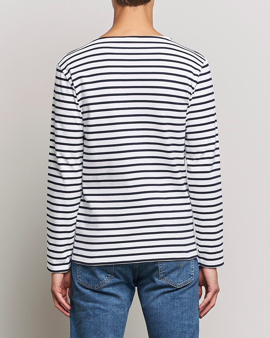 Mies | T-paidat | Armor-lux | Houat Héritage Stripe Long Sleeve T-Shirt White/Navy