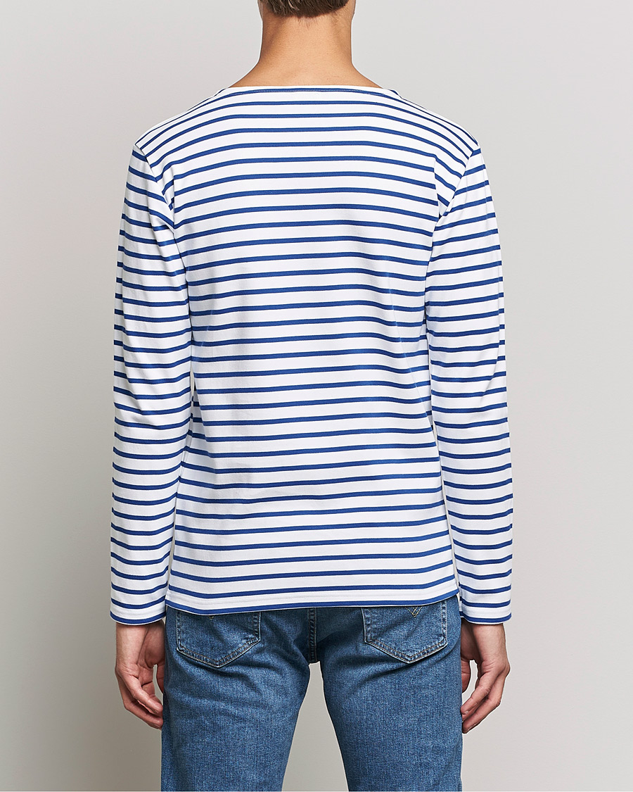 Mies | T-paidat | Armor-lux | Houat Héritage Stripe Long Sleeve T-Shirt White/Blue