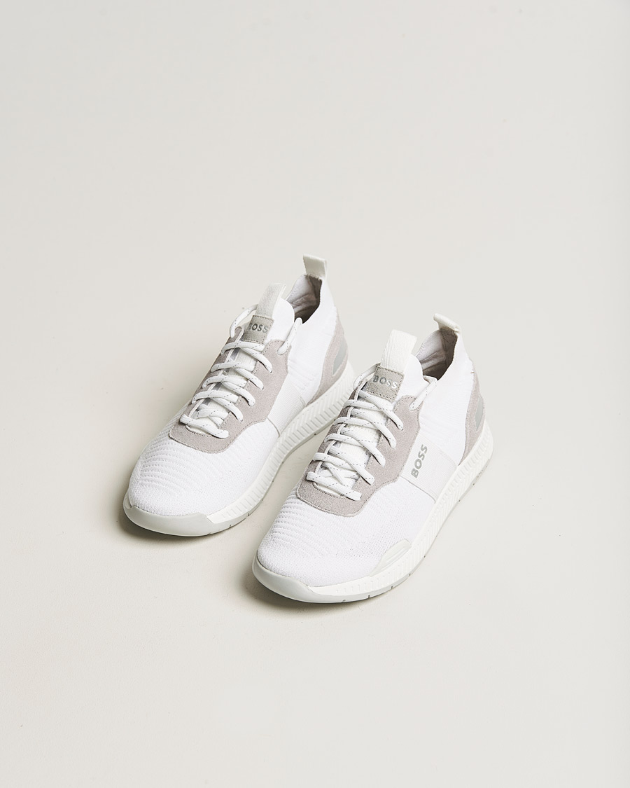 Mies | Valkoiset tennarit | BOSS | Titanium Running Sneaker White