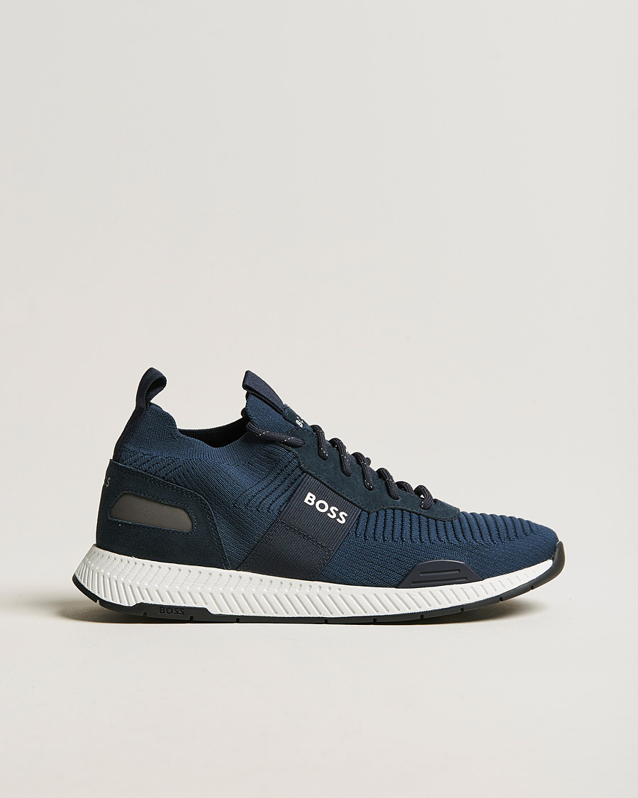 Mies | Titanium Running Sneaker Dark Blue | BOSS BLACK | Titanium Running Sneaker Dark Blue