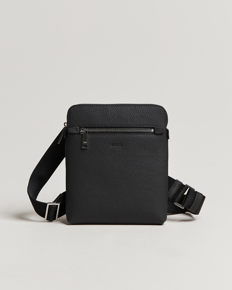 Mies | Laukut | BOSS BLACK | Crosstown Leather Bag Black
