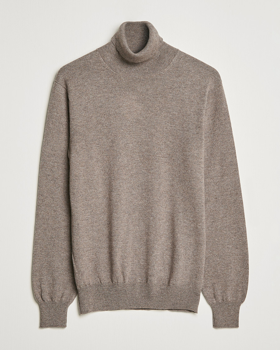 Miehet |  | Piacenza Cashmere | Cashmere Rollneck Sweater Brown