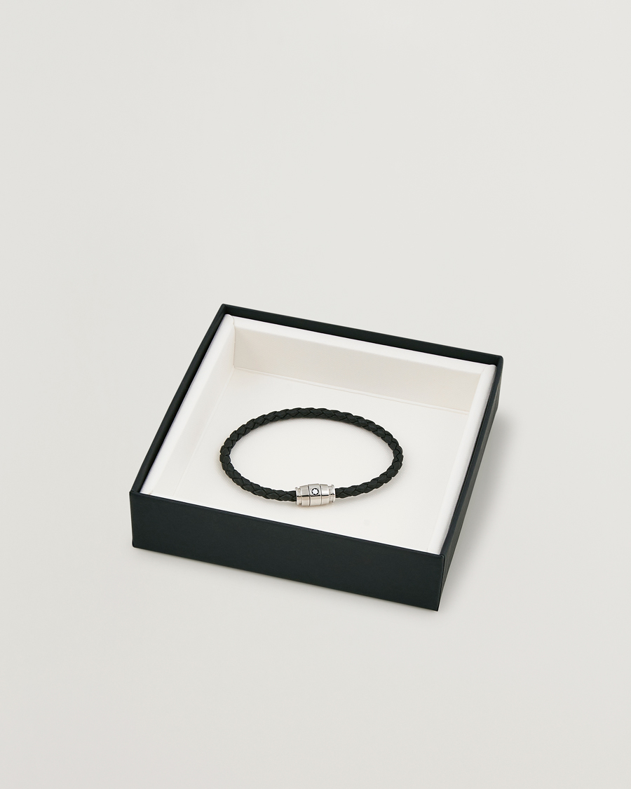 Mies | Korut | Montblanc | Bracelet Steel 3 Rings Leather Black
