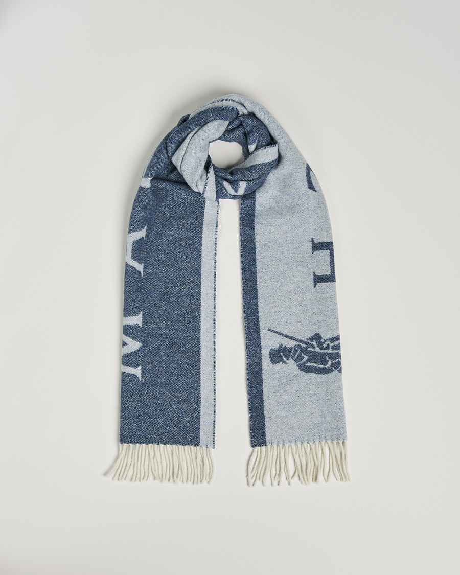 Mies | Mackintosh Edinburg Wool Scarf Blue | Mackintosh | Edinburg Wool Scarf Blue