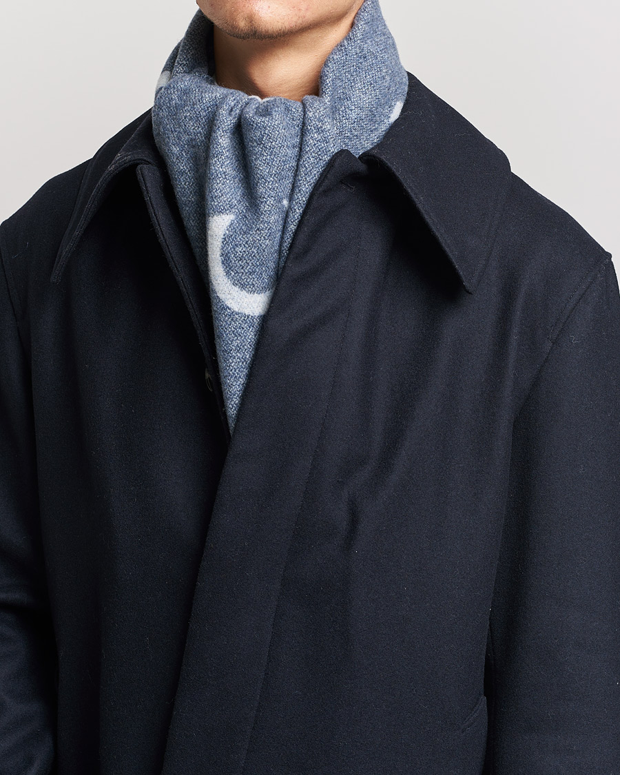 Mies | Mackintosh Edinburg Wool Scarf Blue | Mackintosh | Edinburg Wool Scarf Blue