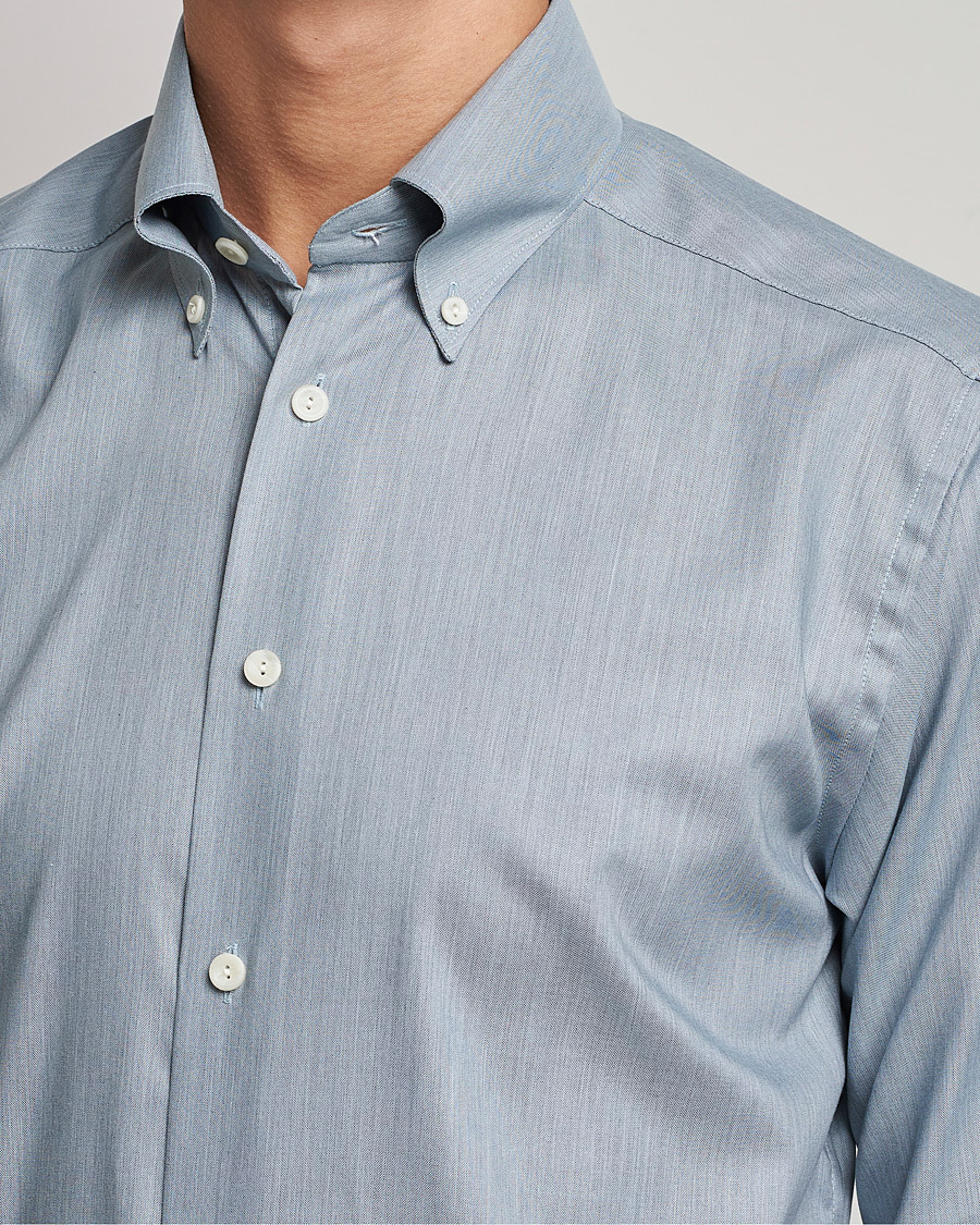 Mies | Kauluspaidat | Eton | Wrinkle Free Button Down Oxford Shirt Light Blue