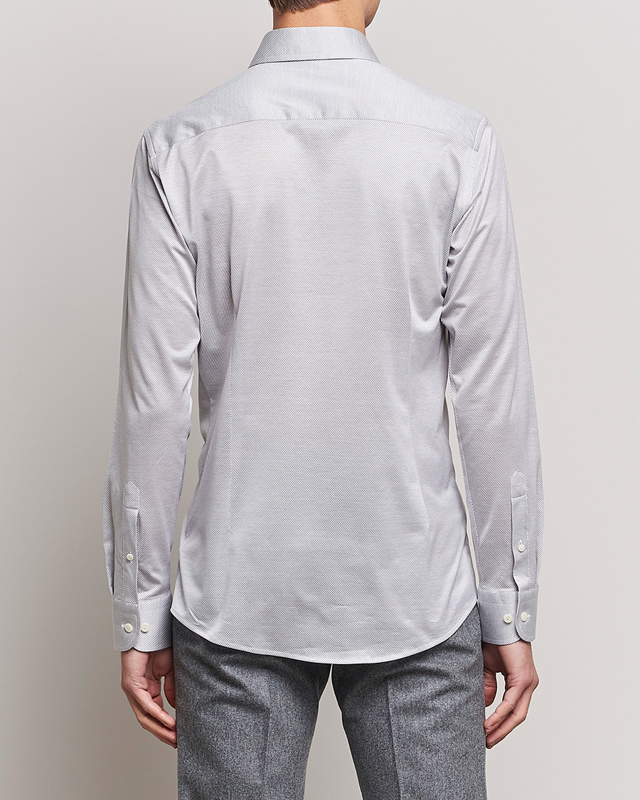 Mies | Kauluspaidat | Eton | King Knit Filo Di Scozia Shirt Grey