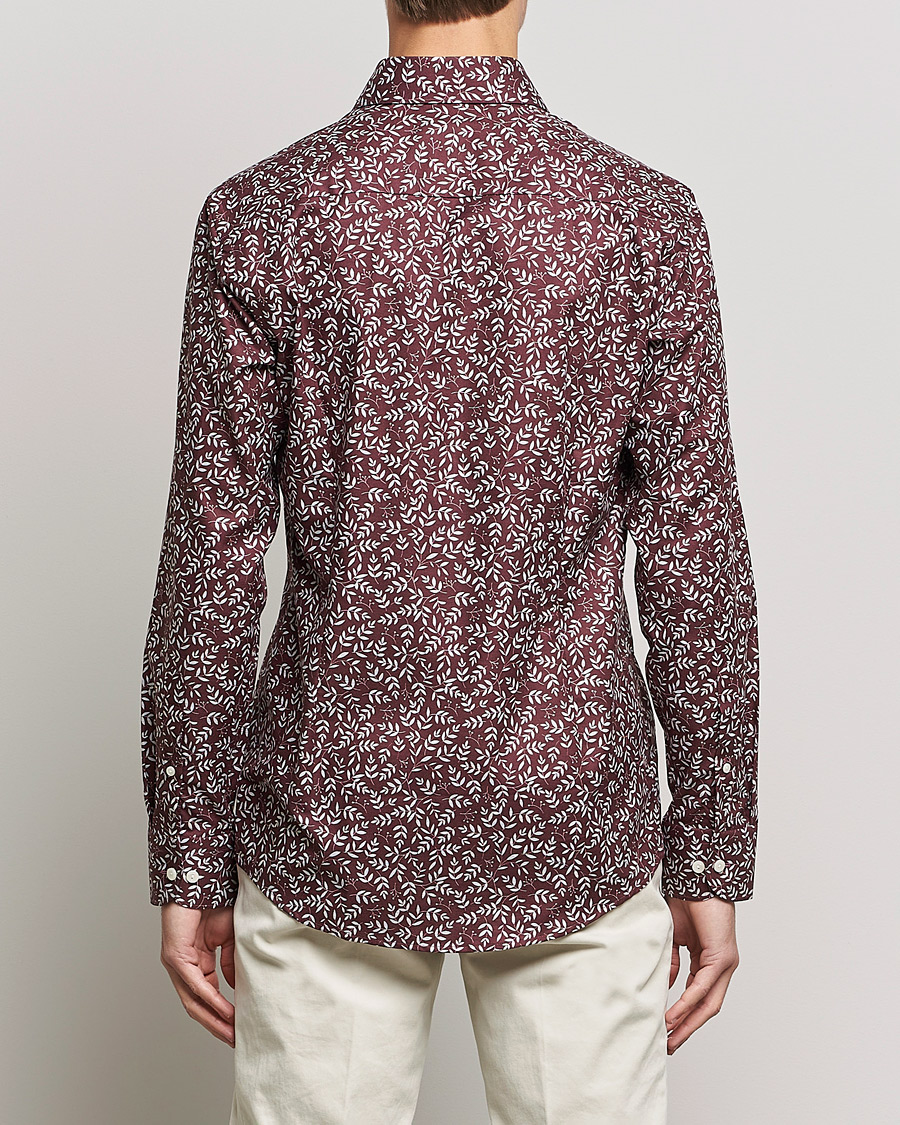 Mies | Kauluspaidat | Eton | Twill Melange Shirt Red Floral