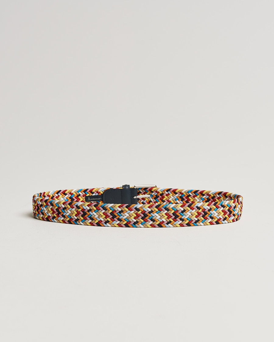 Mies | Vyöt | Anderson's | Stretch Woven 3,5 cm Belt Multi