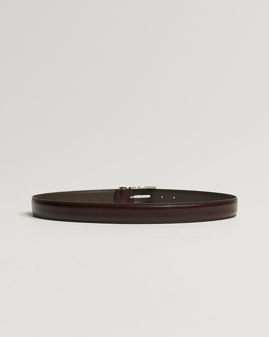 Mies | Vyöt | Anderson's | Leather Suit Belt 3 cm Dark Brown
