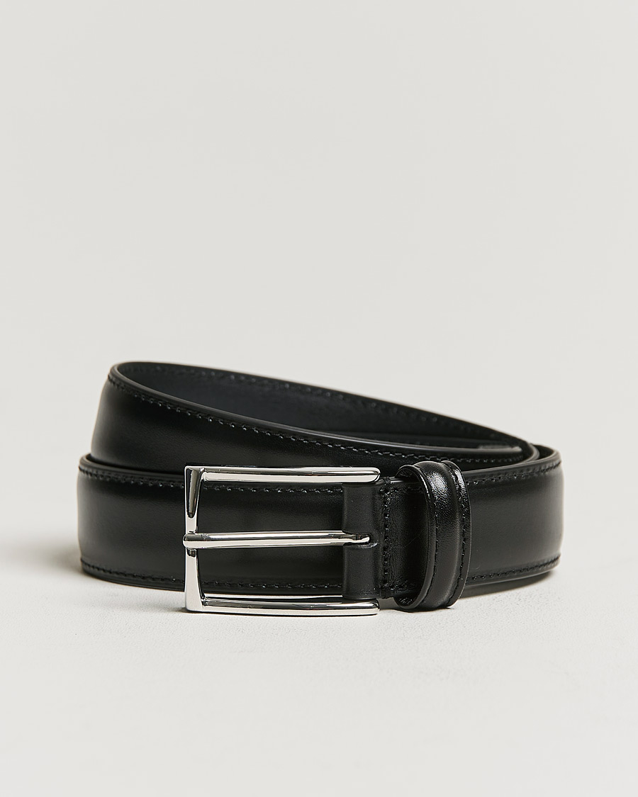 Mies | Vyöt | Anderson's | Leather Suit Belt 3 cm Black
