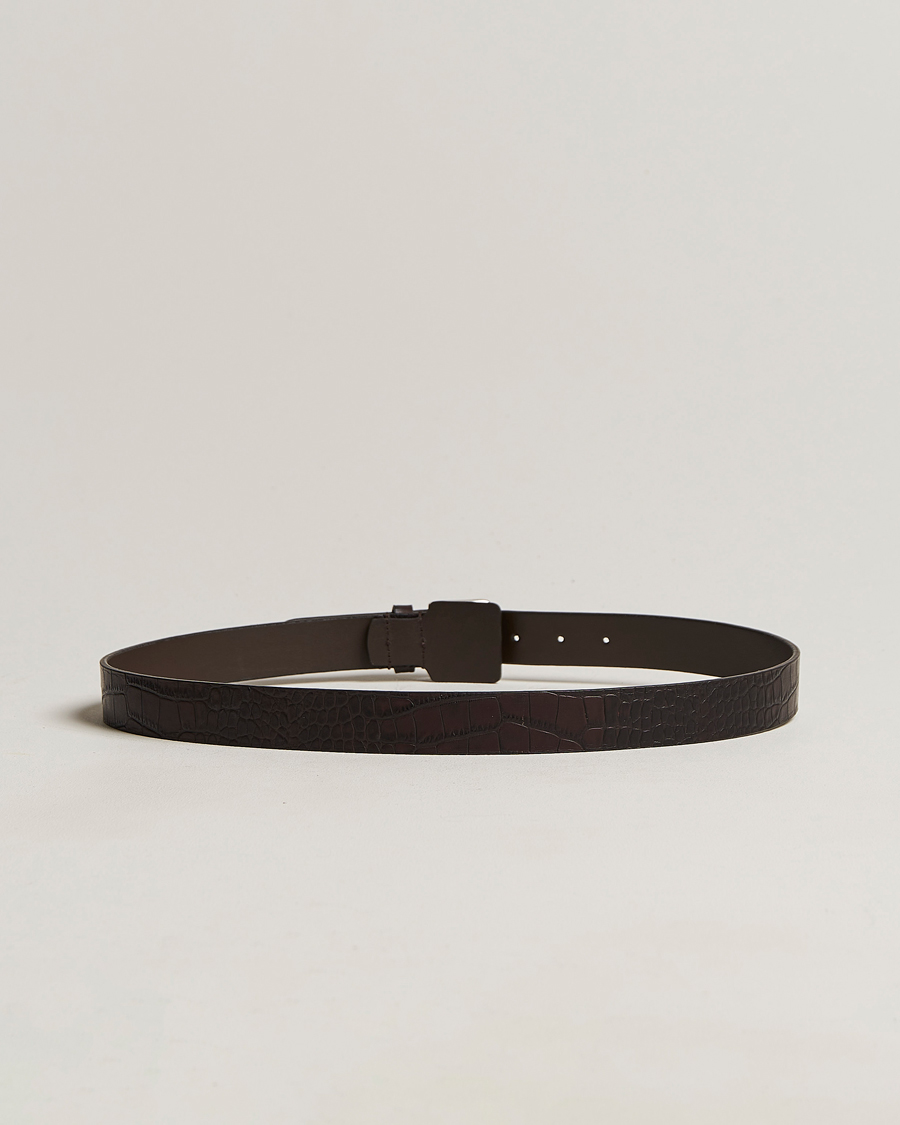 Mies |  | Anderson's | Embossed Croco Belt 3 cm Brown