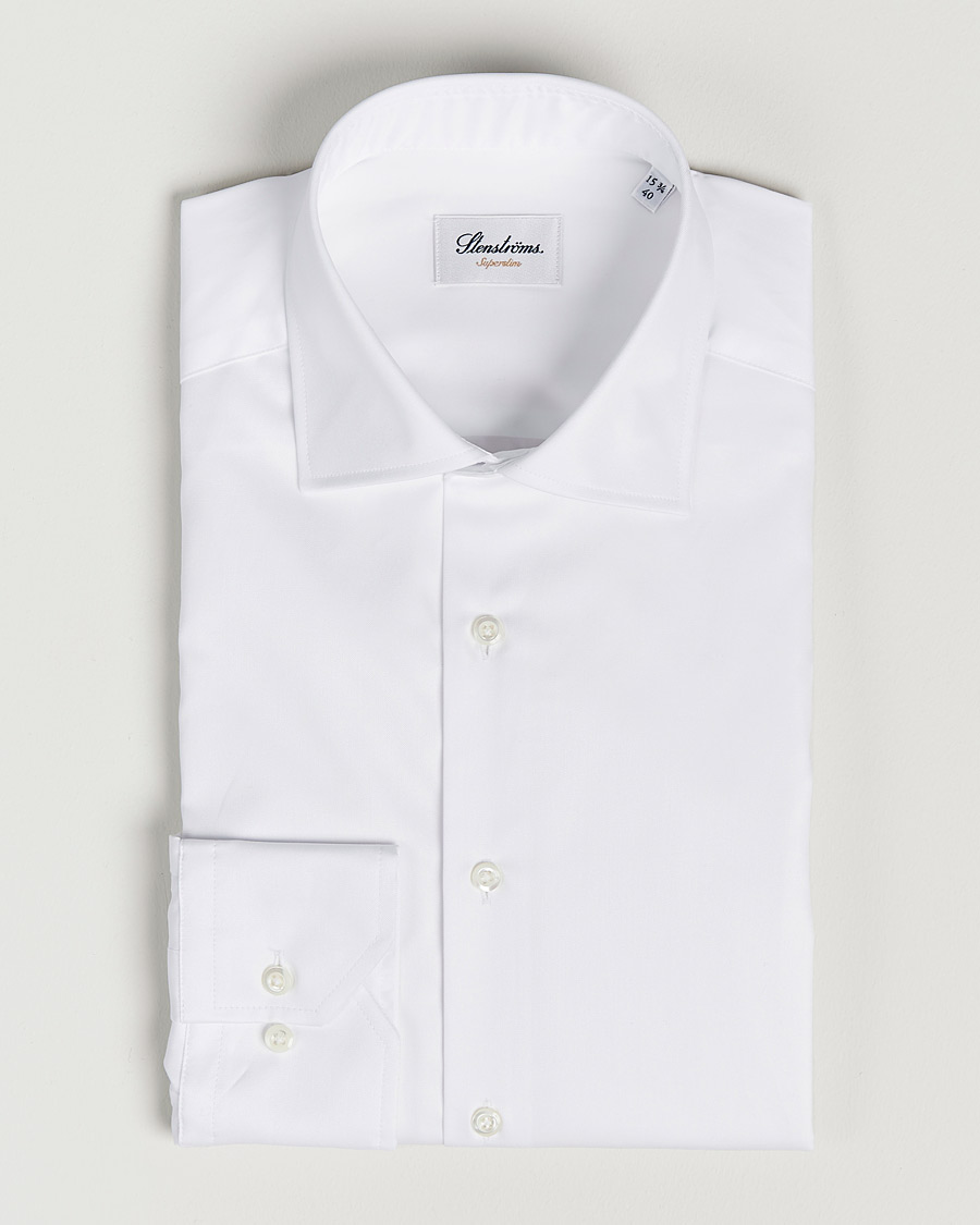 Mies | Kauluspaidat | Stenströms | Superslim Plain Shirt White