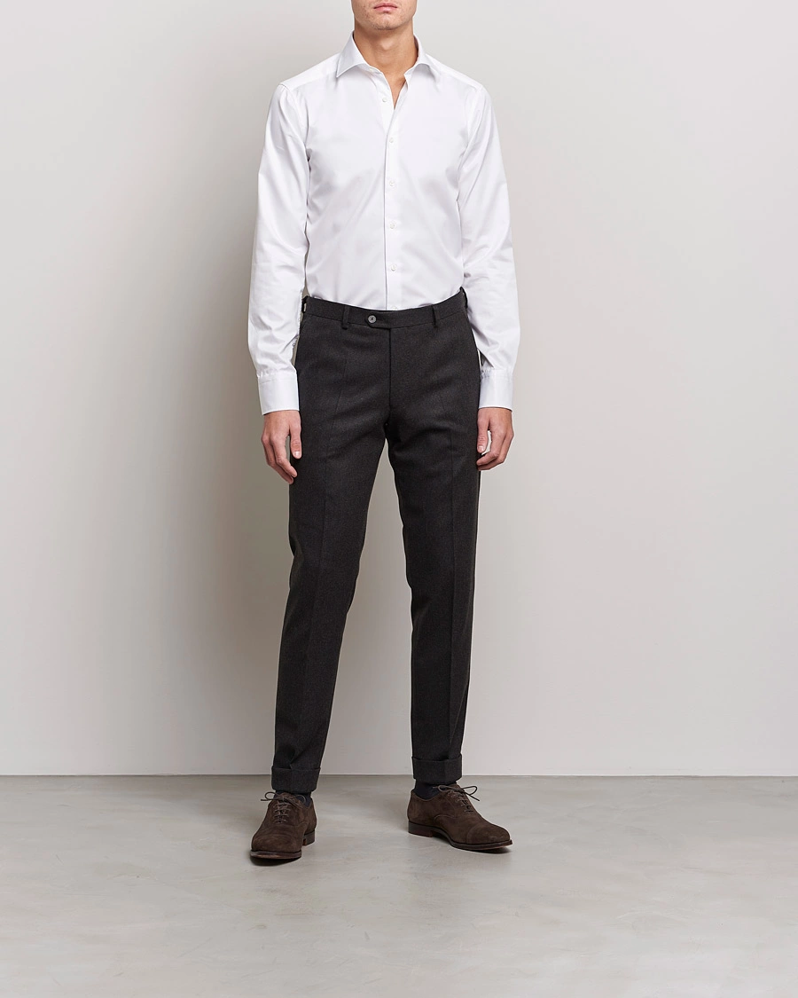 Mies | Viralliset | Stenströms | Superslim Plain Shirt White