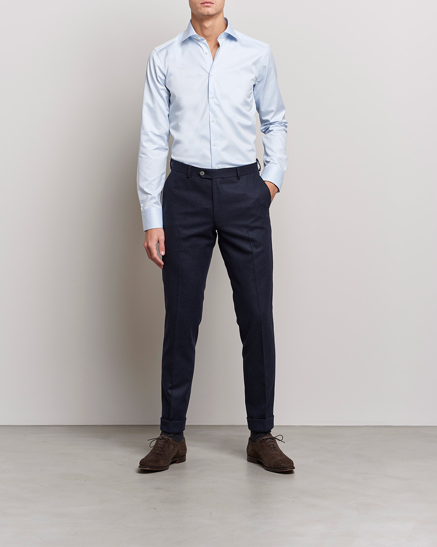 Mies |  | Stenströms | Superslim Plain Shirt Blue