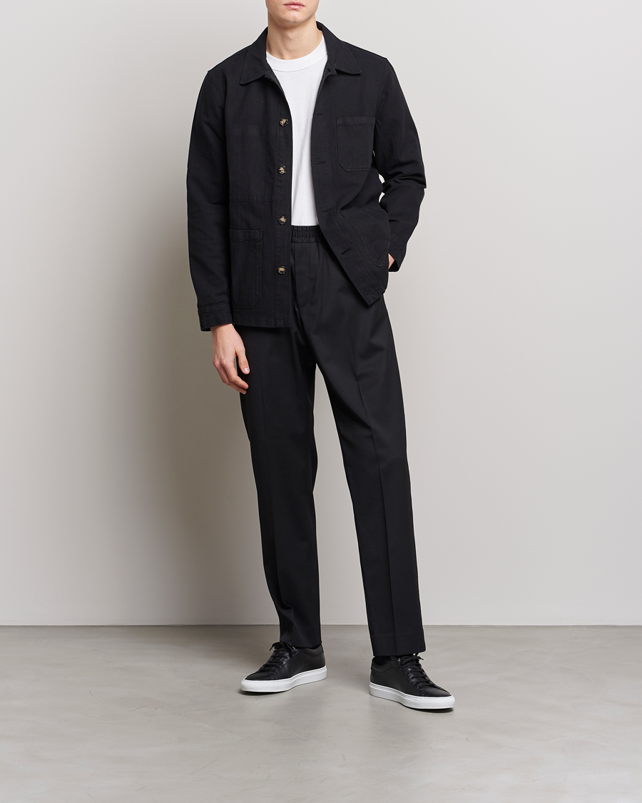 Mies | Kauluspaidat | A Day's March | Original Herringbone Overshirt Black