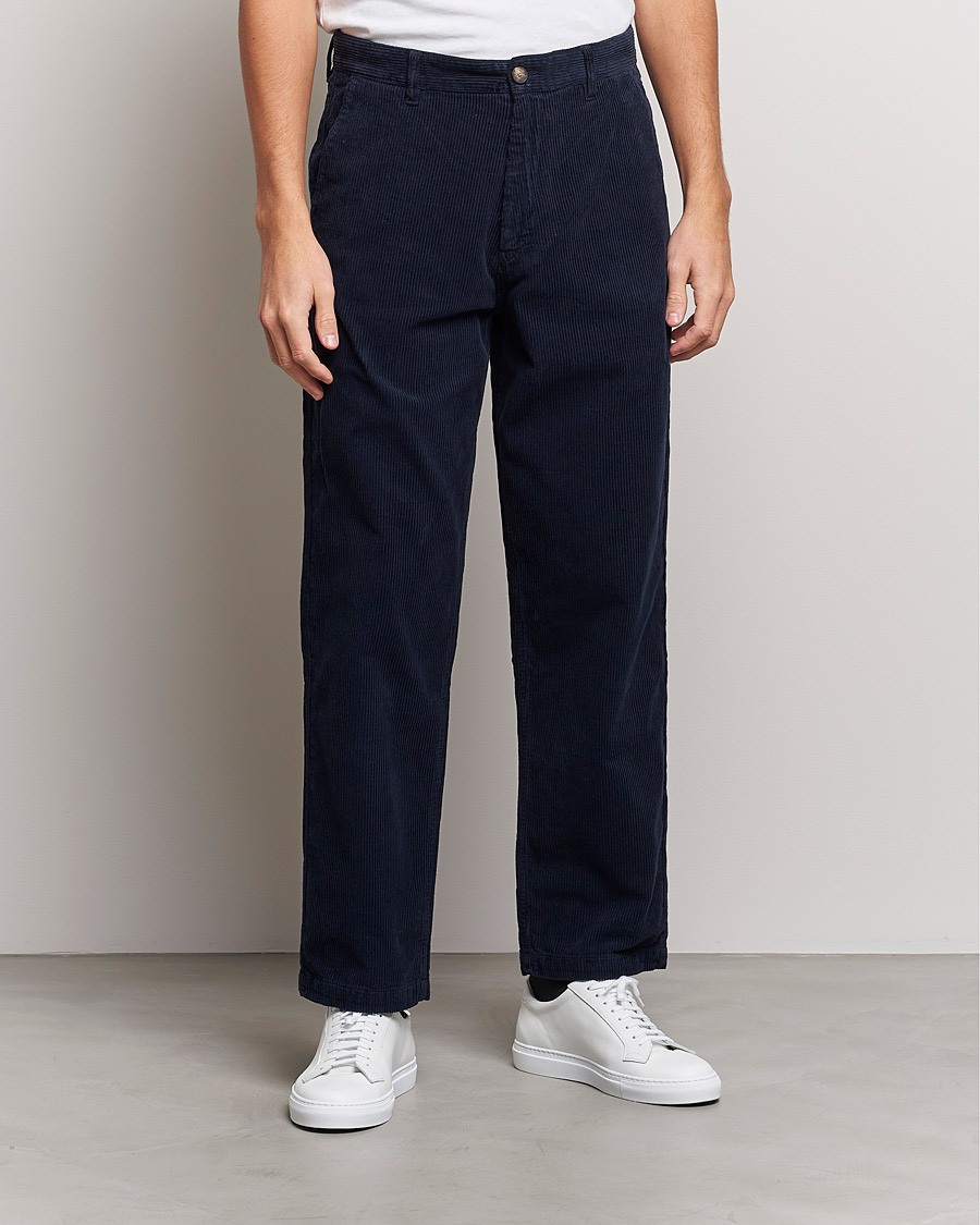Mies | Vakosamettihousut | A Day's March | Redwood Cord Trousers Navy
