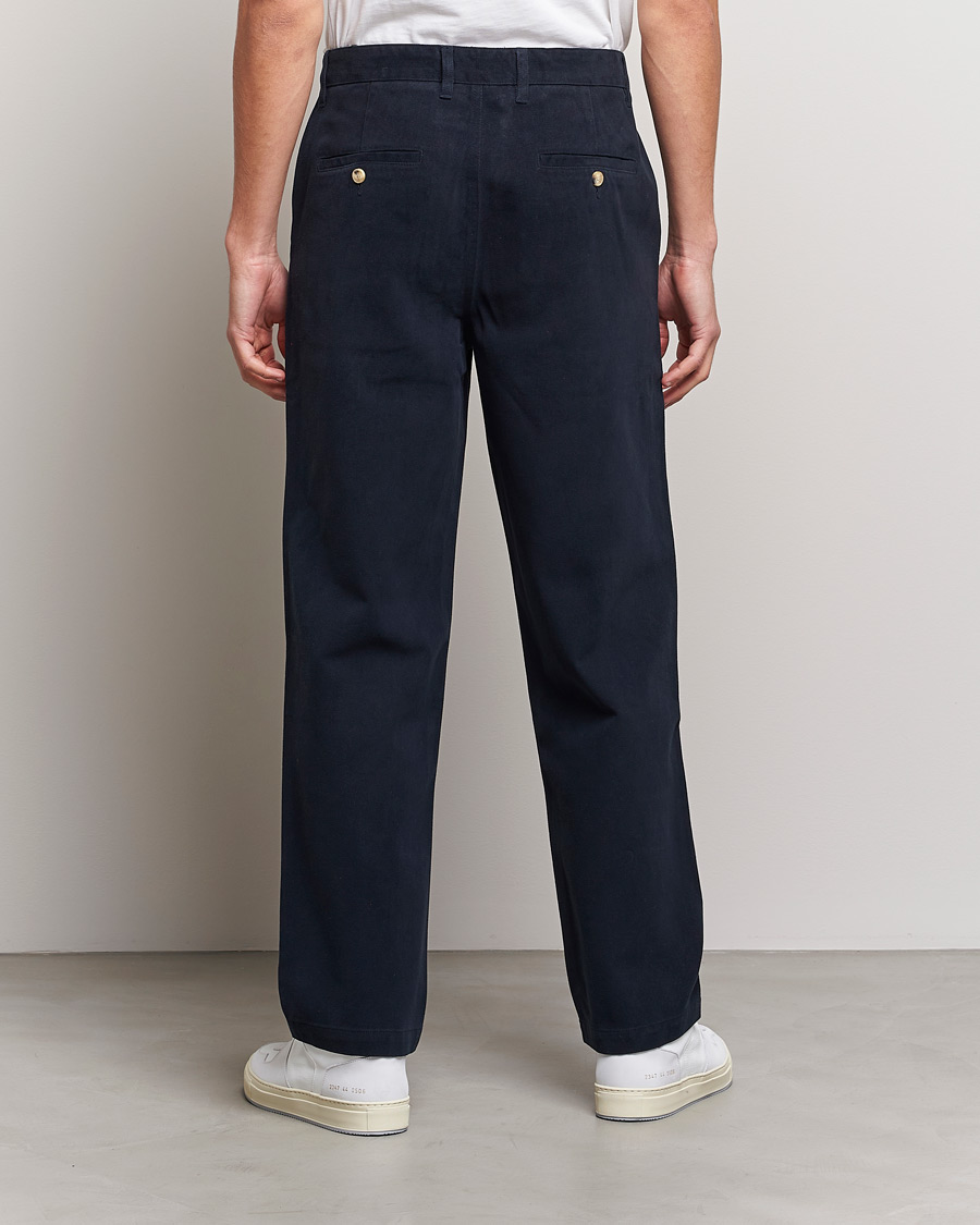 Mies | Housut | A Day's March | Redwood Cotton/Tencel Trousers Navy