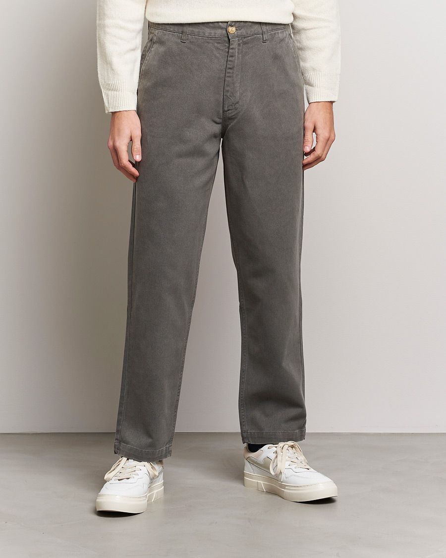 Mies | Housut | A Day's March | Redwood Cotton/Tencel Trousers Olive