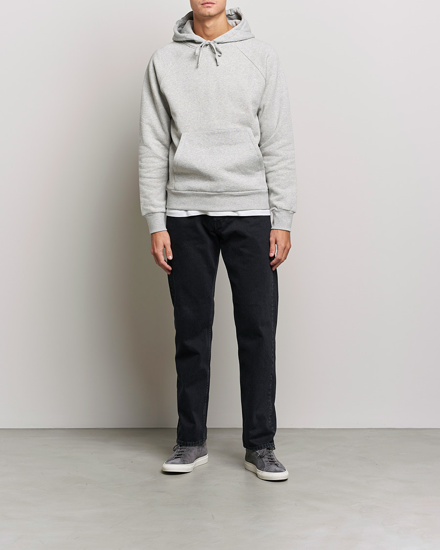 Mies | Puserot | A Day's March | Lafayette Organic Cotton Hoodie Grey Melange