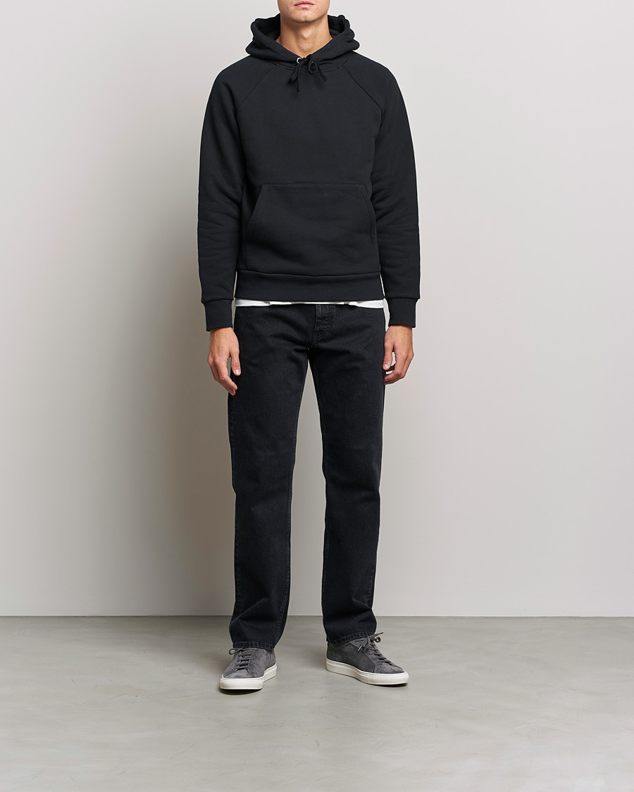 Mies | Puserot | A Day's March | Lafayette Organic Cotton Hoodie Black