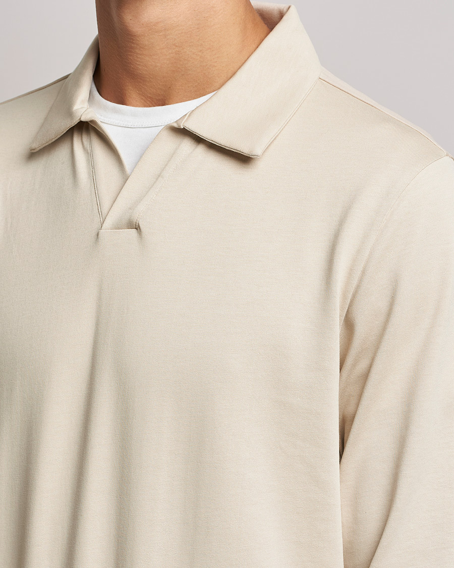 Mies | Puserot | A Day's March | Branford Long Sleeve Jersey Polo Sand