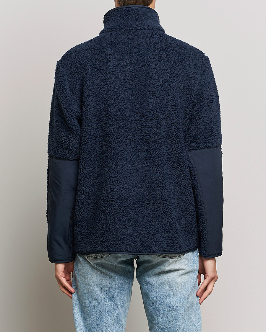 Mies | Puserot | A Day's March | Tone Pile Fleece Jacket Navy