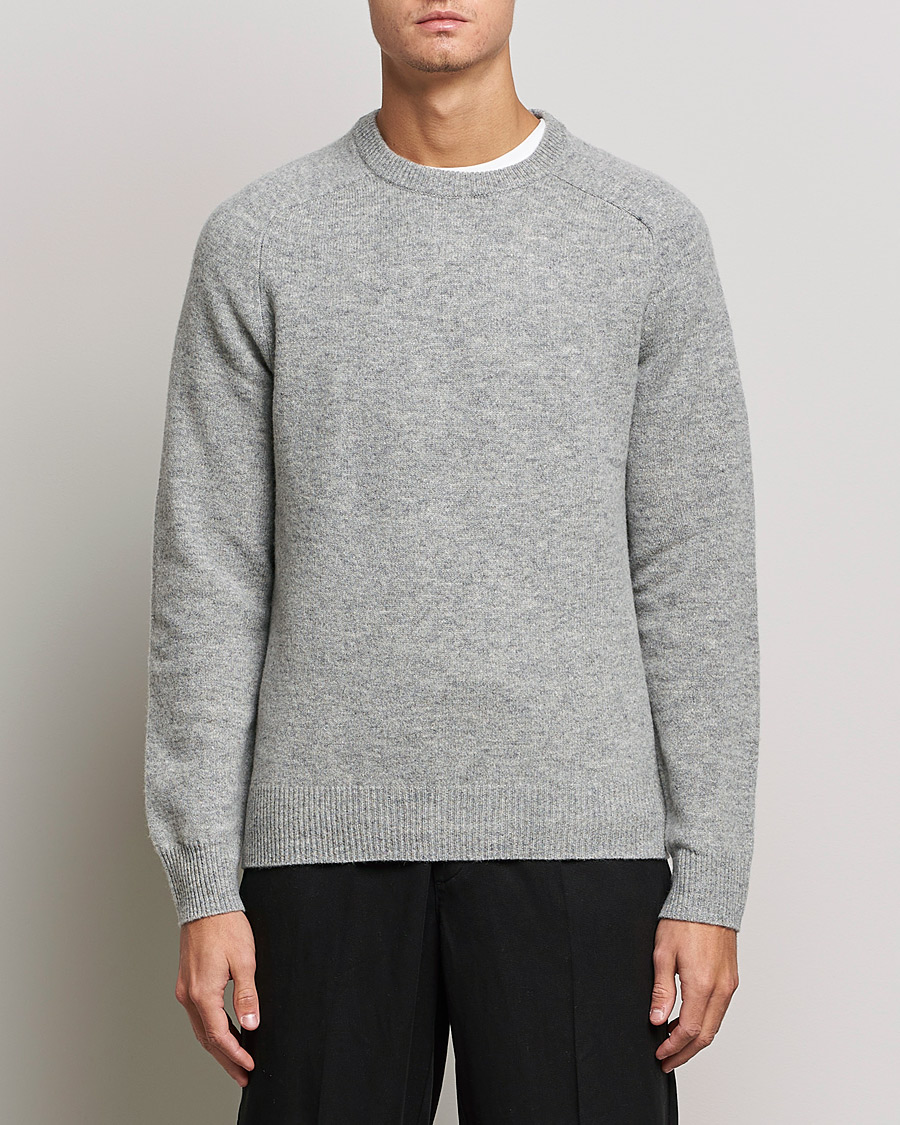Mies |  | A Day's March | Brodick Lambswool Sweater Grey Melange