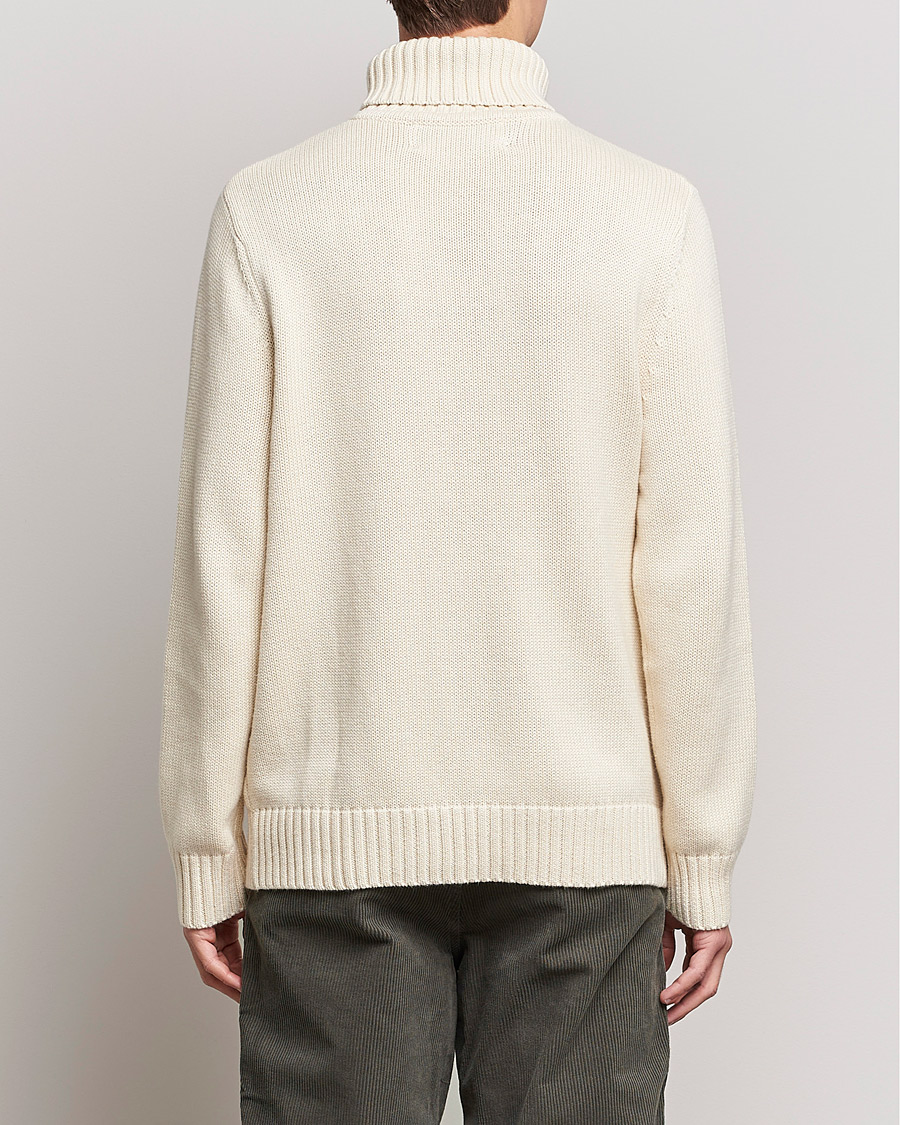 Mies | Puserot | A Day's March | Forres Cotton/Cashmere Rollneck Off White