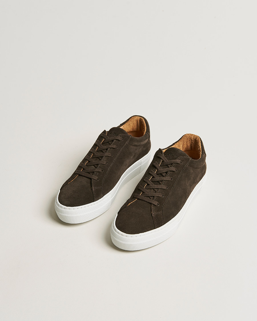 Mies | Tennarit | A Day's March | Marching Sneaker Platform Suede Chocolate